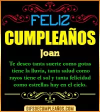 GIF Frases de Cumpleaños Joan